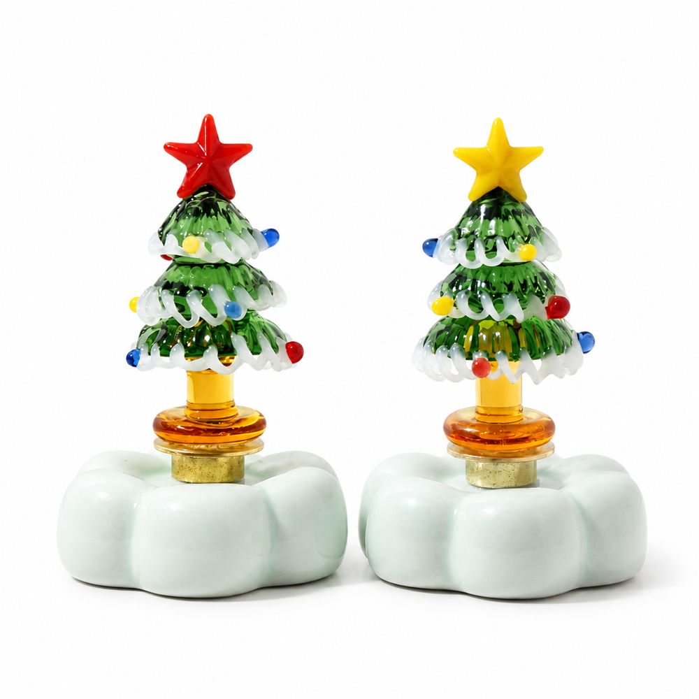 Star Tree Topper - Solidna szklana figurka choinkowa w kształcie