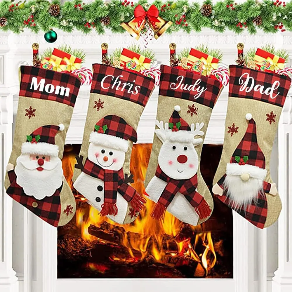 Christmas Stocking Hanging - Świąteczne pończochy świąteczne Wiszące torby świąteczne