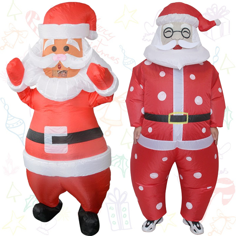 Elf Costume Christmas - Klasyczny, nadmuchiwany kostium Świętego Mikołaja dla