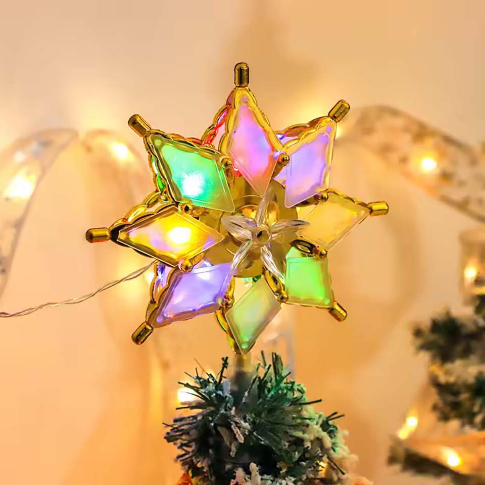 Star Tree Topper - Świecąca Gwiazda na Szczyt Choinki, Świąteczne
