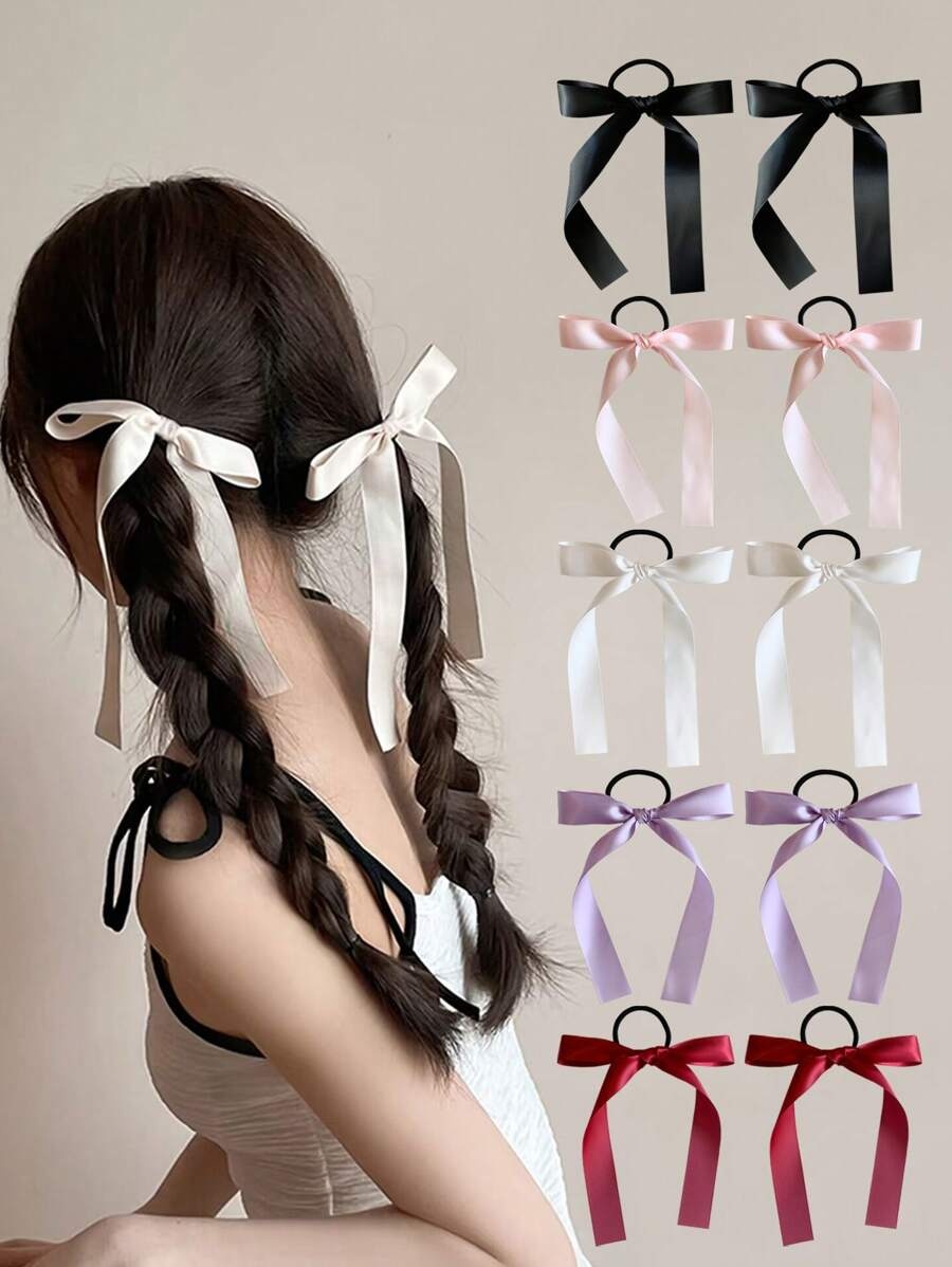 Ribbon Bow Gift - 2 szt./zestaw damskie modne, wielokolorowe ozdoby