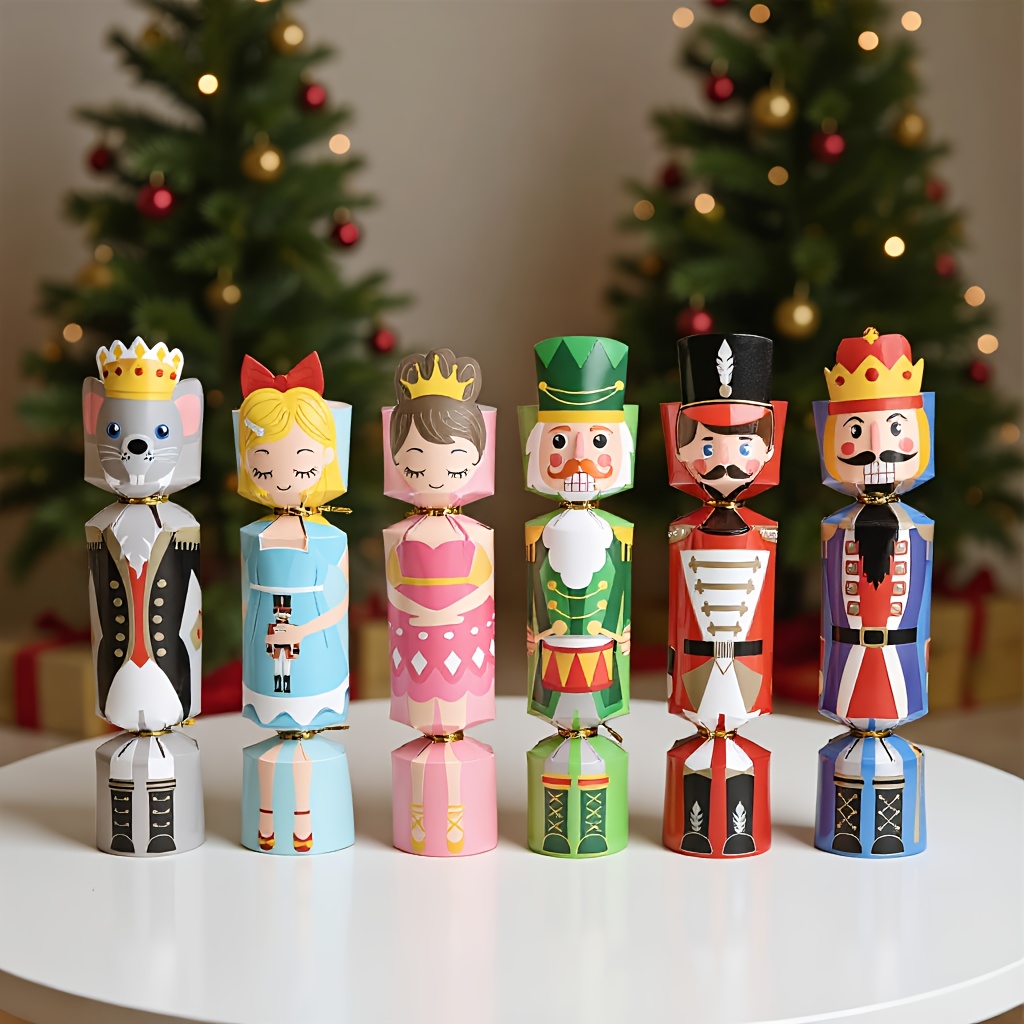 Nutcracker Figurine - 24 szt. Świąteczne Krakersy Żołnierzyki Dziadek