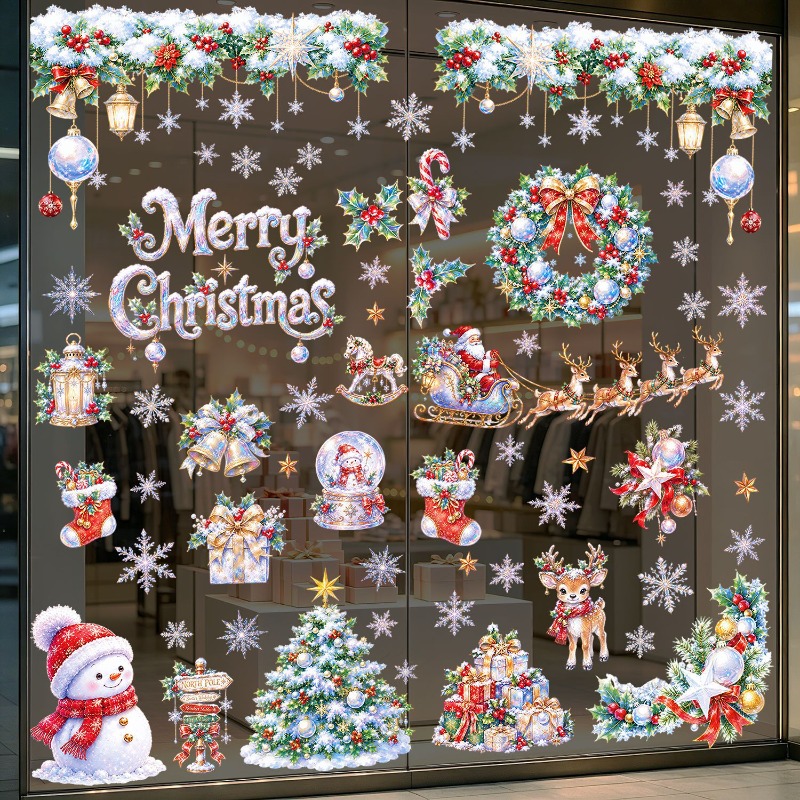 9 arkuszy świątecznych nakleje – Snowflake Window Decal recenzja i cena