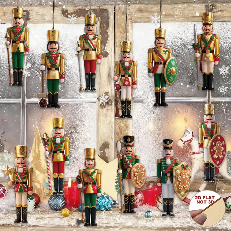 2D Płaskie Drewniane Ozdoby Św – Nutcracker Figurine recenzja i cena