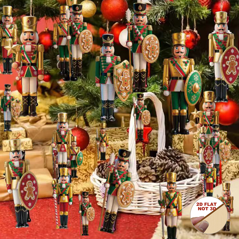 2D Płaskie Drewniane Ozdoby Św – Nutcracker Figurine recenzja i cena