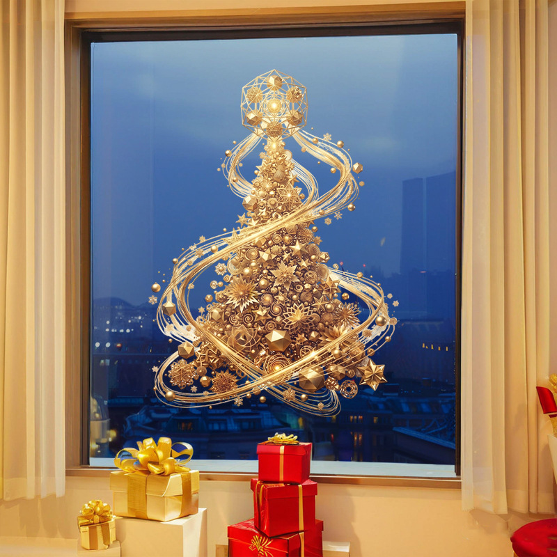 Złota naklejka na okno w kszta – Snowflake Window Decal recenzja i cena