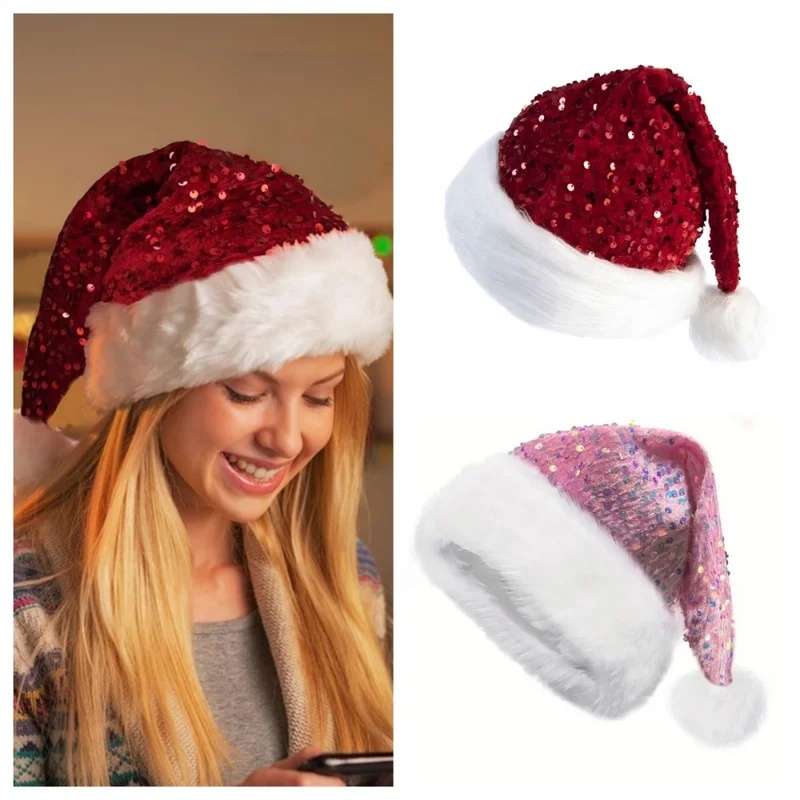 Dwuwarstwowy cekinowy kapelusz – Santa Hat Plush recenzja i cena