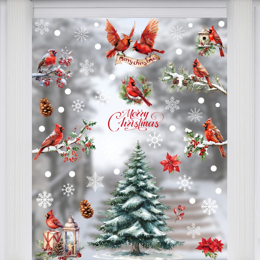 9 szt. Świąteczne naklejki na  – Snowflake Window Decal recenzja i cena