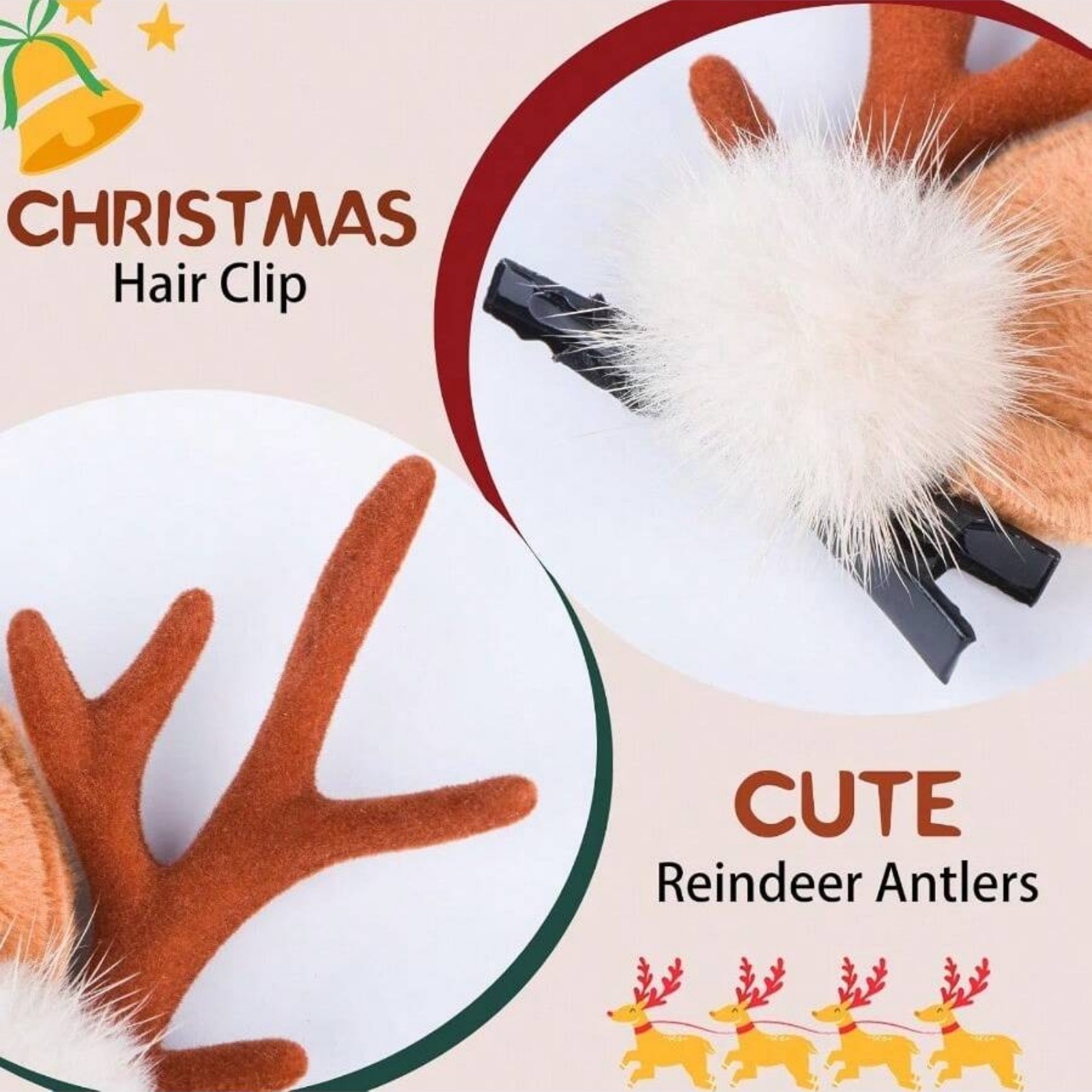 2 szt. Świąteczne spinki do wł – Reindeer Antlers Headband recenzja i cena