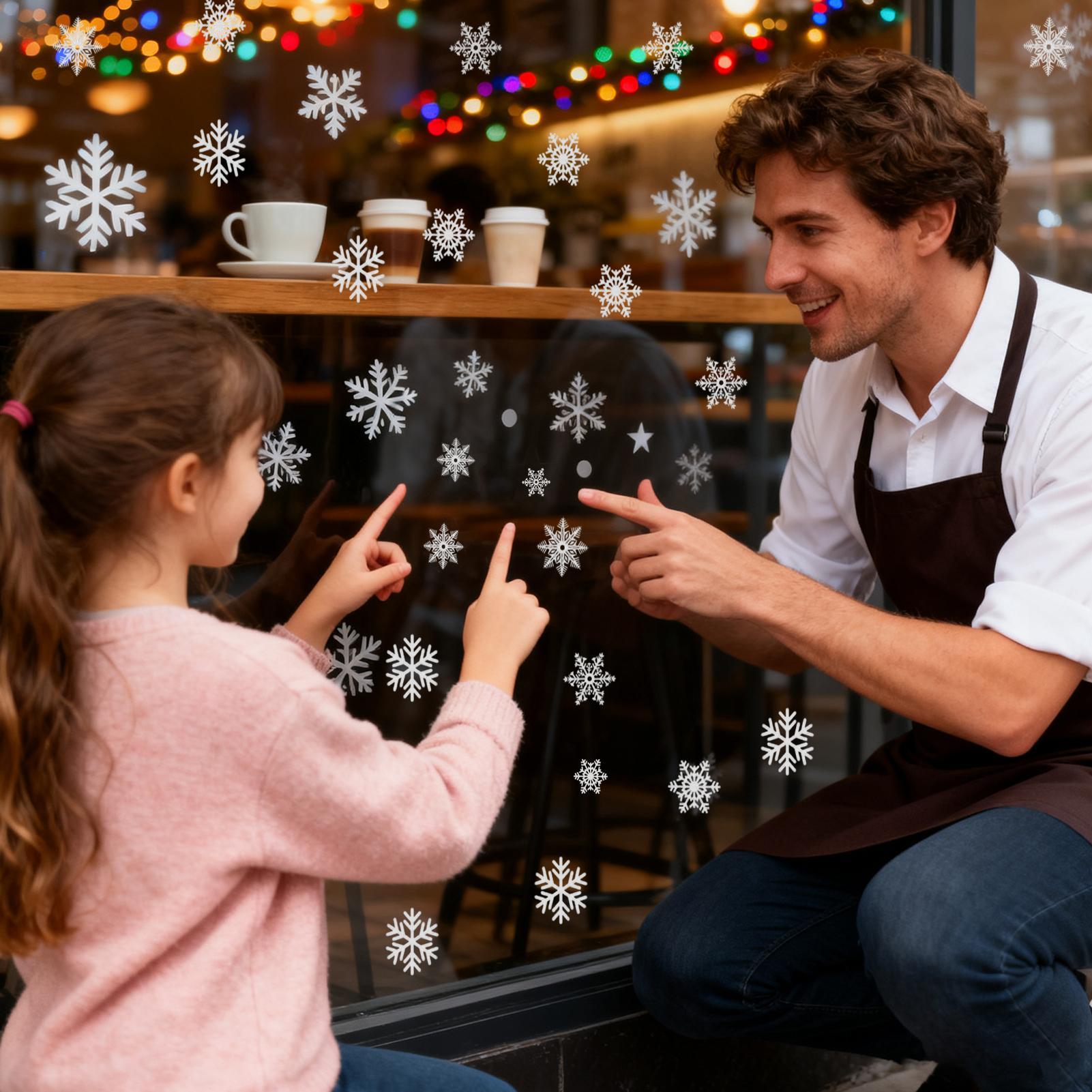 Naklejki na okno z motywem śni – Snowflake Window Decal recenzja i cena