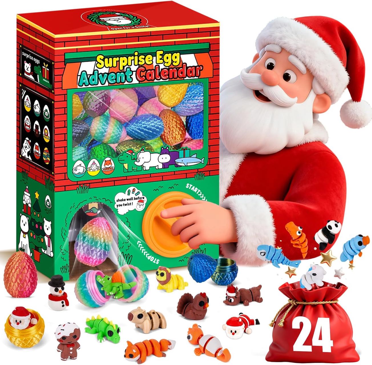 24 szt. Drukowane w 3D Jajka N – Advent Calendar Gift recenzja i cena