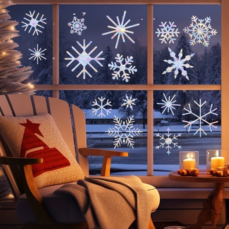Świąteczne naklejki elektrosta – Snowflake Window Decal recenzja i cena