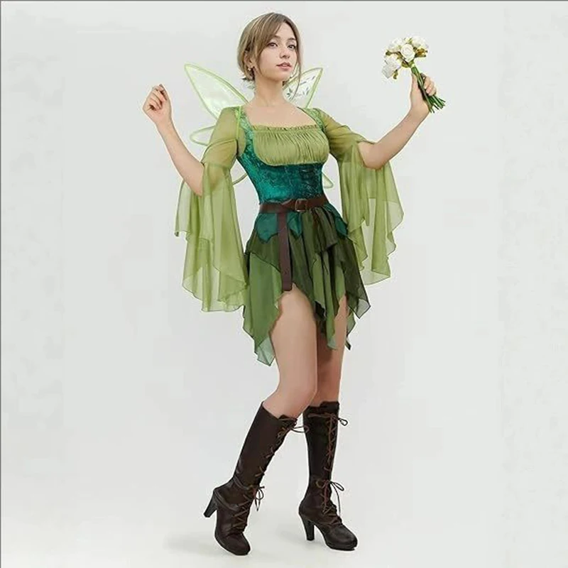 Damska Elfia Sukienka Średniow – Elf Costume Christmas recenzja i cena